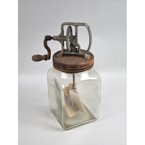 142 - A Vintage Blow Butter Churn, 3/30