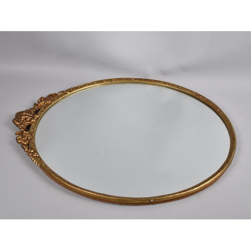 144 - A Mid 20th Century Circular Gilt Framed Wall Mirror, 44.5cms Diameter