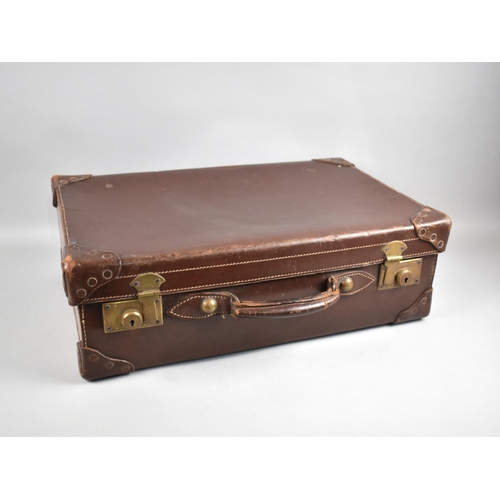 148 - A Vintage Leather Suitcase, 56cms Long