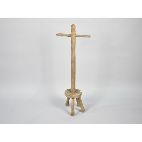 173 - A Vintage Wooden Dolly Peg, Missing One Leg, 91cms High