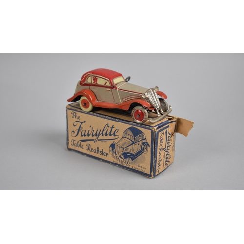 214 - A Boxed Fairylite Table Roadster with Clockwork Motor and Key, Box Showing Signs of Age