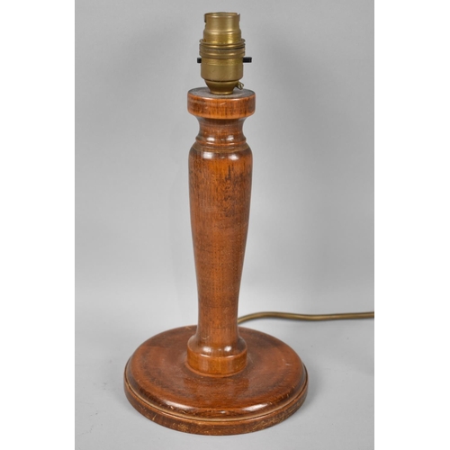 266 - A Vintage Wooden Table Lamp Base, 29cms High