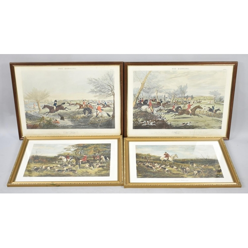 277 - Two Pairs of Framed Fox Hunting Prints