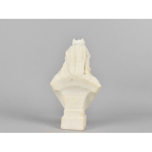 28 - A Parian Bust to Commemorate the 60th Year of Victoria's Reign, 1837-97, by R and L, 17.5cms High, L... 