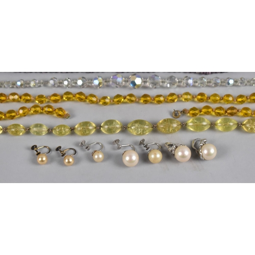 316 - A Collection of Mid 20th Century and Later Necklace to include Glass and Faux Pearl Bead Necklace an... 