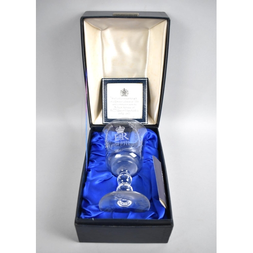 389 - A Boxed Limited Edition Silver Jubilee Goblet by Stuart Crystal No 631x750, A Stuart Crystal Limited... 