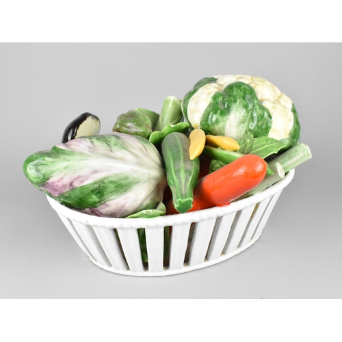 431 - An Italian Ceramic Bowl of Vegetables, 31x14cm high