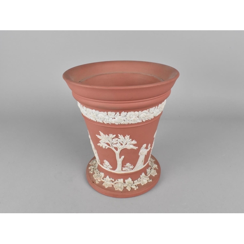 460 - A Large Pink Wedgwood Jasperware Vase, 17cm high