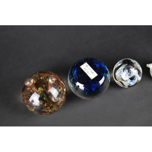 471 - Three Various Paperweights to comprise c.1984 Venetian and Caithness 'Moonflower' Together with a Gl... 