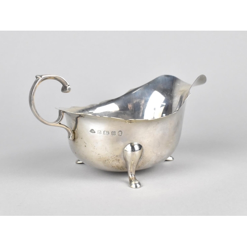 478 - A Silver Sauce Boat by the Adie Brothers Ltd with Loop Handle and Raised on Three Pad Feet, 1934 Bir... 