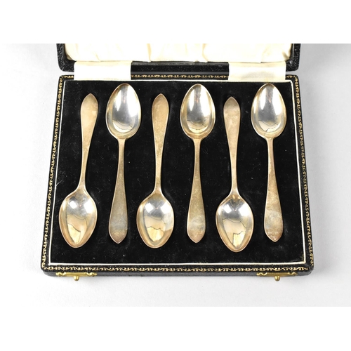 480 - A Cased Set of Six Silver Teaspoons by P M & Co, Birmingham Hallmark