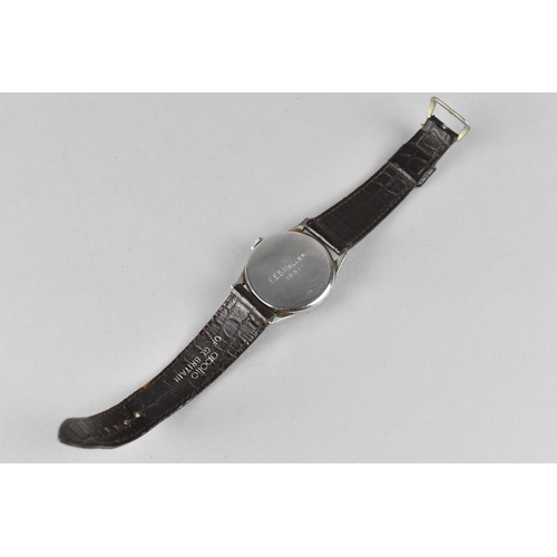 500 - A Vintage C.1950's Stainless Steel Cased Omega Wrist Watch, Silvered Face with Roman and Baton Numer... 