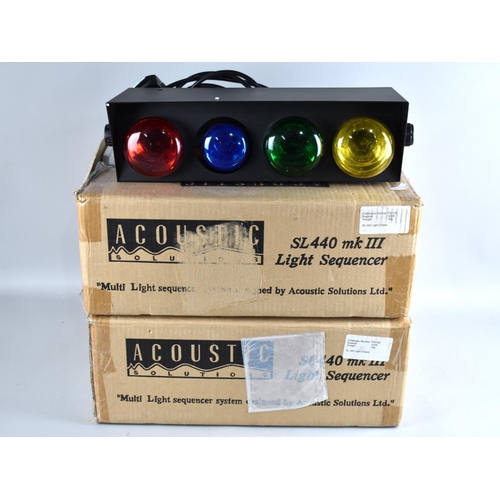 549 - A Pair of Acoustic Solutions SL440 Mark III Light Sequencer Lights.