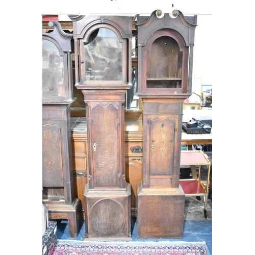 576 - A Collection of Four 19th Century Longcase Clock Cases for Spares, Parts Etc