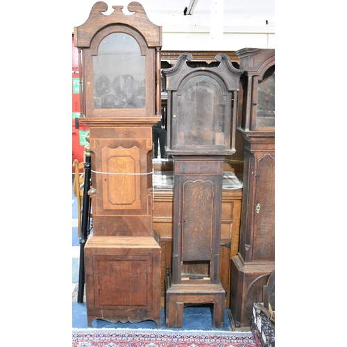 576 - A Collection of Four 19th Century Longcase Clock Cases for Spares, Parts Etc