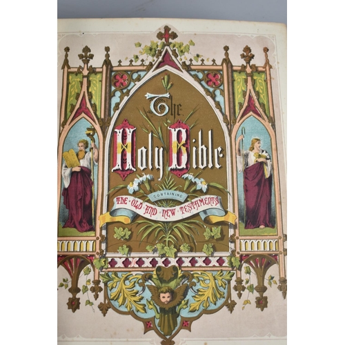 71 - A Late 19th Century Brown's Self Interpreting Family Bible Published by Adam and Co, Coloured Illust... 