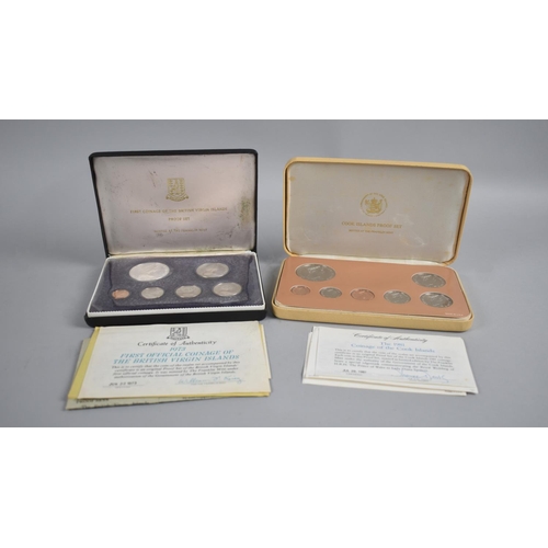 126 - A Cased Set of 1973 Proof Coinage of The Cook Islands together with a 1981 Set