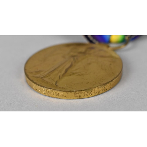 162 - A WWI 1914-1919 Medal Awarded to 20857 Pte. E Jevons W. Rid. R (West Riding Regiment)