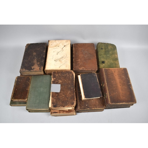 203 - A Collection of 18th and 19th Century Leather Bound Books, Substantial Condition issues