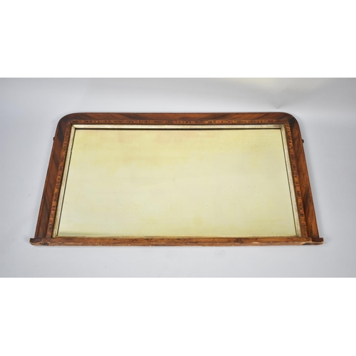 232 - A Late Victorian/Edwardian Inlaid Overmantel Mirror, 96cms by 57.5cms