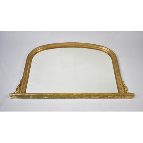 235 - A Gilt Framed Overmantle Mirror, 119cms Wide and 78cms High