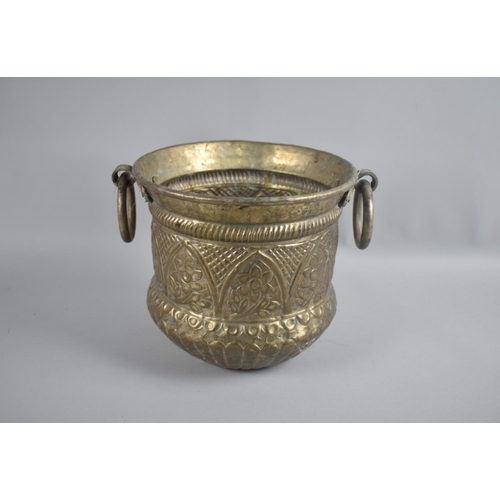 254 - A Modern Brass Two Handled Jardiniere, 20.5cm Diameter