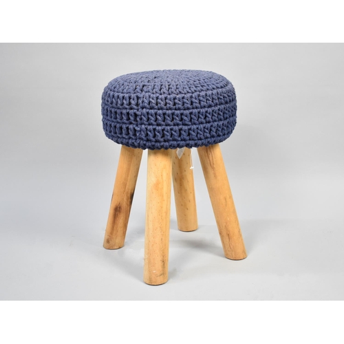 255 - A Modern Circular Four Legged Stool, 40cm high