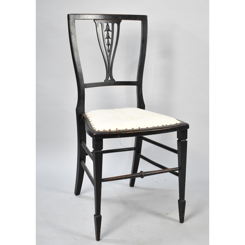 538 - An Edwardian Ebonised Ladies Bedroom Chair