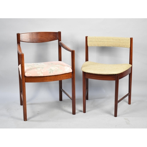 540 - A Pair of 1970's/80's McIntosh Carver Chairs Together with Four Upholstered Chairs