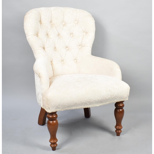 546 - A Modern Buttoned Upholstered Ladies Nursing Chair