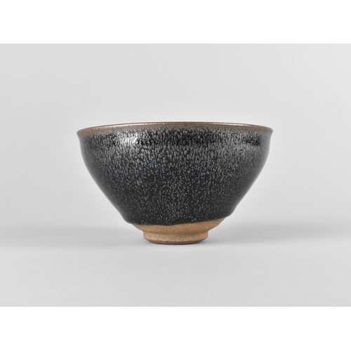 297 - A Chinese Jian Ware 'Hares Fur' Bowl, 13cm Diameter and 7.3cm high