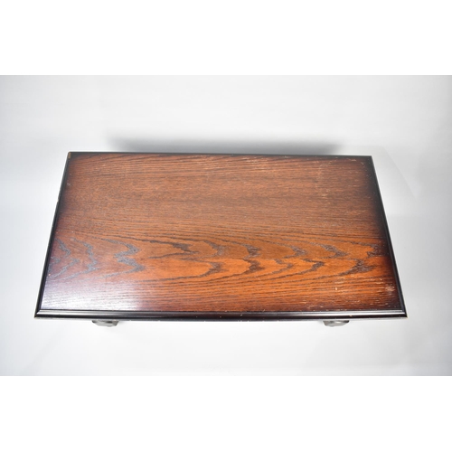 169 - A Modern Stained Oak Rectangular Coffee Table, 100cms Wide