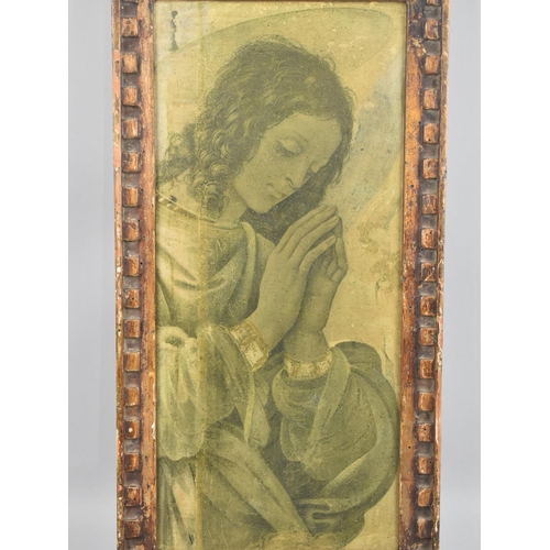 210 - A Plaster Cast of a Framed Religious Picture, 50x26cs