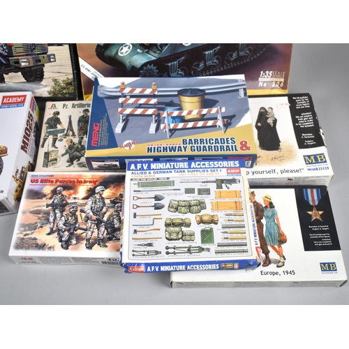 222 - A Collection of Twelve Military Model Kits and Vehicles