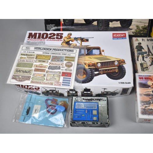 222 - A Collection of Twelve Military Model Kits and Vehicles