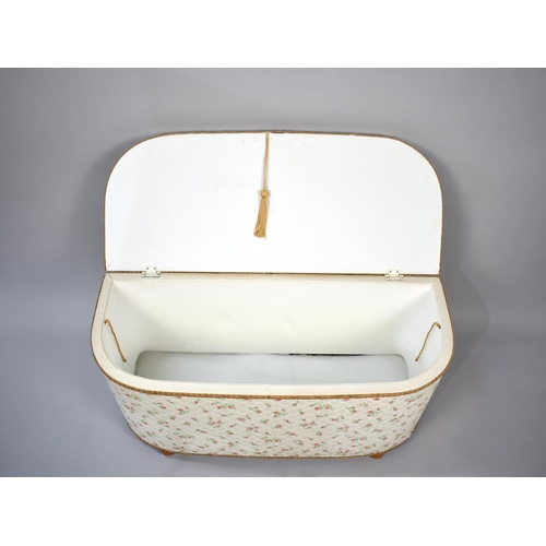 273 - A Mid 20th Century Demilune Blanket Box/Ottoman, 90cms