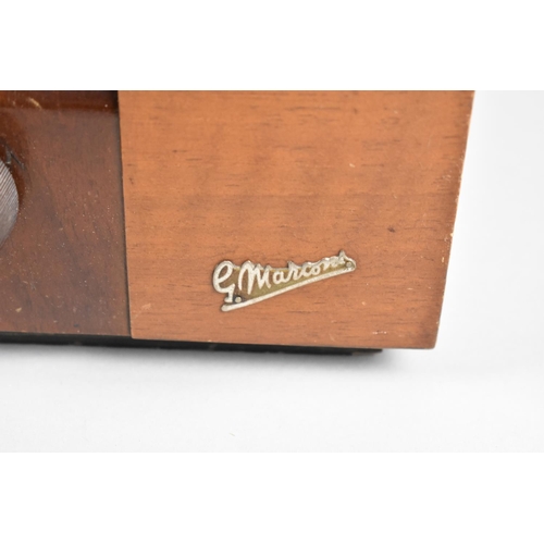 277 - A Marconi Three Band Vintage Walnut Cased Radio, 45.5cms Wide