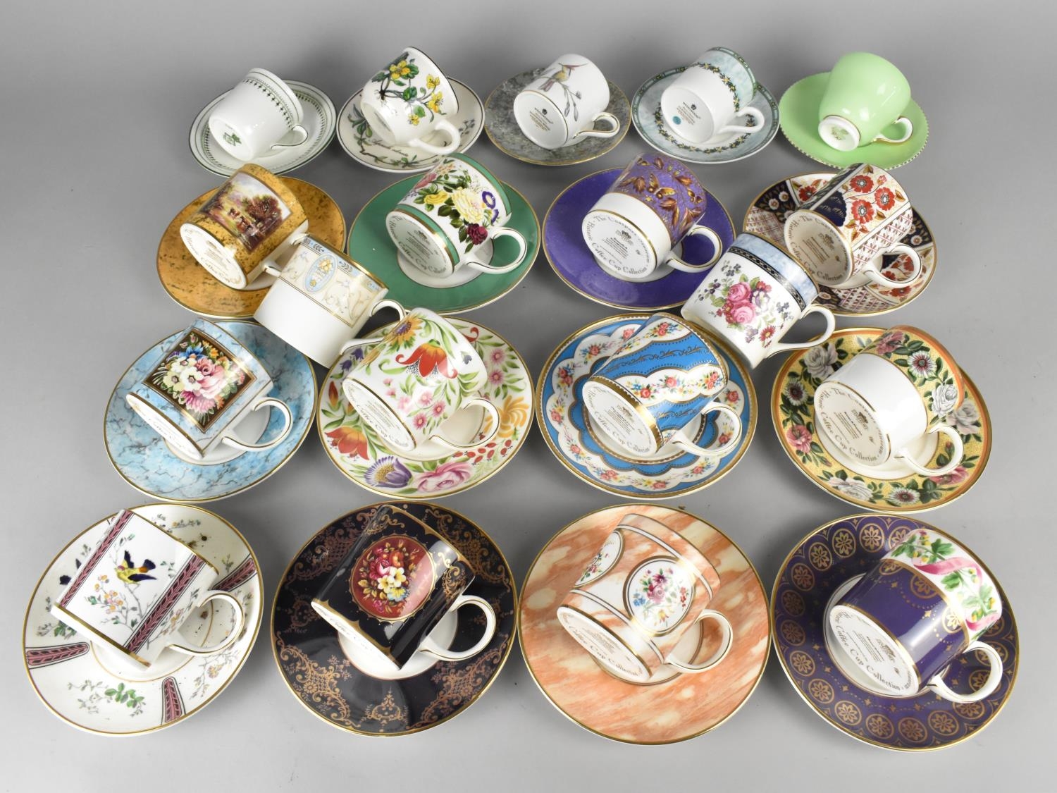 A Set of Twelve Limited Edition Coalport Coffee Cans and Saucers ...