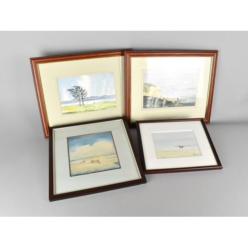 384 - Four Various Framed Watercolours, Seascapes