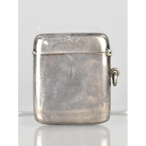 406 - A Silver Vesta Case, Chester Hallmark, 34g, 5cm high