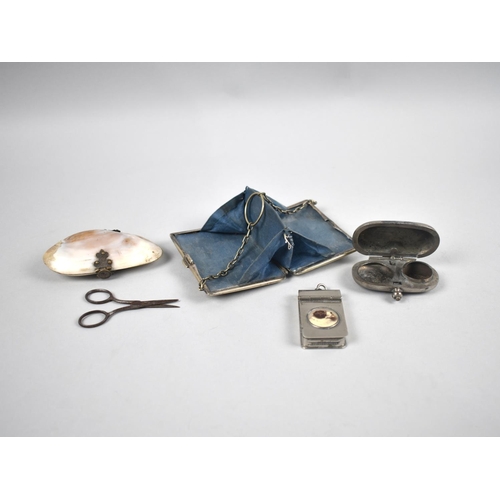 428 - A Collection of Edwardian and Later Items to include Vesta Case with St. Bernard Circular Plaque, Si... 