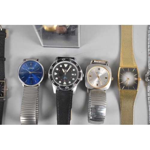 458 - A Large Collection of Vintage and Later Wrist Watches to include Citron, Accurist, Timex Etc