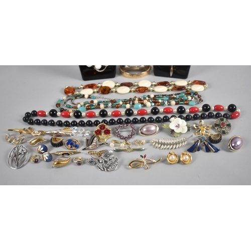 459 - A Collection of Various Costume Jewellery to include Soleil and Napier Clip on Earrings, Beaded Neck... 