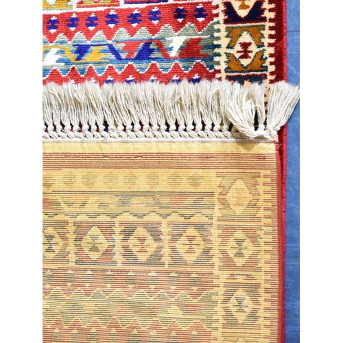 534 - A Small Izmir Belgian Rayon Rug, 104x59cm