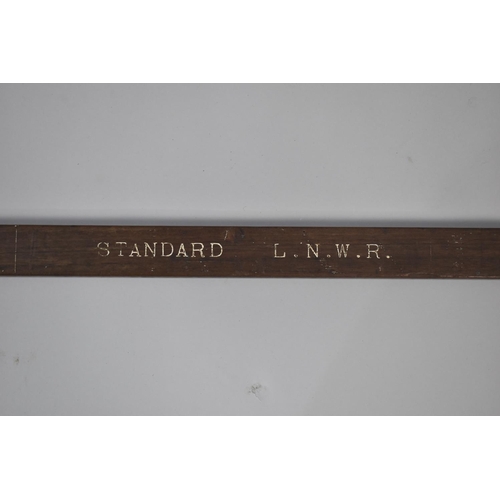 85 - A Pre 1922 Brass Mounted Wooden Five Foot Measuring Rule Stamped 