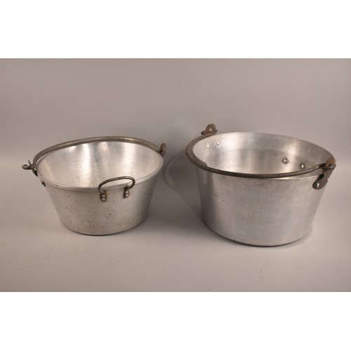 580 - A Set of Two Handled Aluminum Bar Coolers