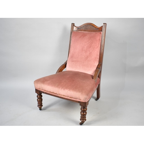 533 - An Edwardian Mahogany Framed Ladies Nursing Chair