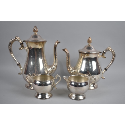 106 - A Mid/Late 20th Century Silver Plated Four Piece Tea/Coffee Service