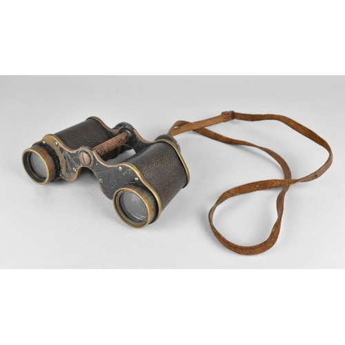 139 - A Pair of Ross Military Binoculars with Crow's Foot Stamps, Condition Issues