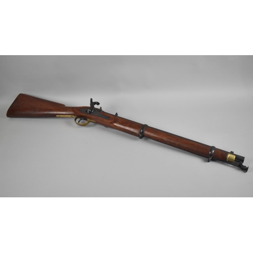 140 - A Wall Hanging Model of an Enfield Percussion Cap Rifle, with Ramrod, Solid Percusion Nozzle, 86cms ... 